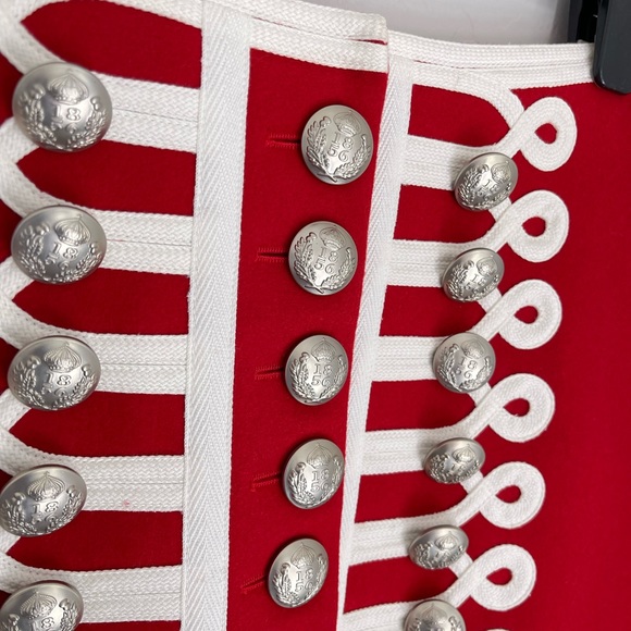 BURBERRY Ladies Wool Ceremonial Skirt In Military Red Sz 6 NWT - Picture 7 of 10